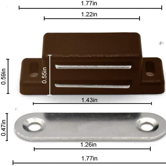 Cabinet Magnet Latch - Best for Cabinet Doors, Cupboards, Drawers and Shutters - - Picture 2 of 5